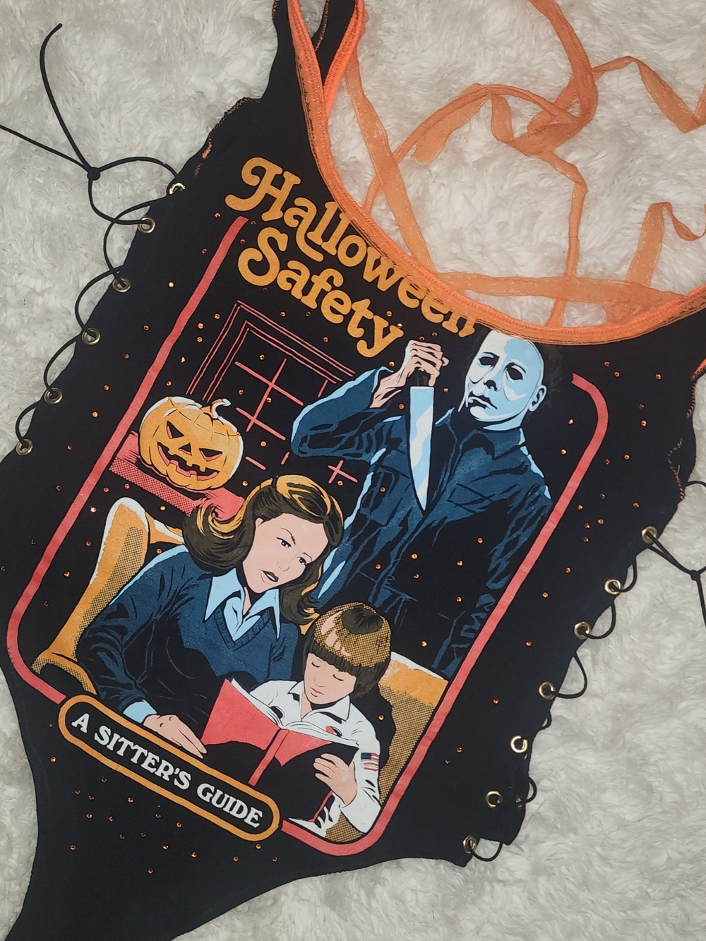 Halloween Michael Myers Bodysuit Handmade Sexy Lace Up Spooky Goth Whimsigoth